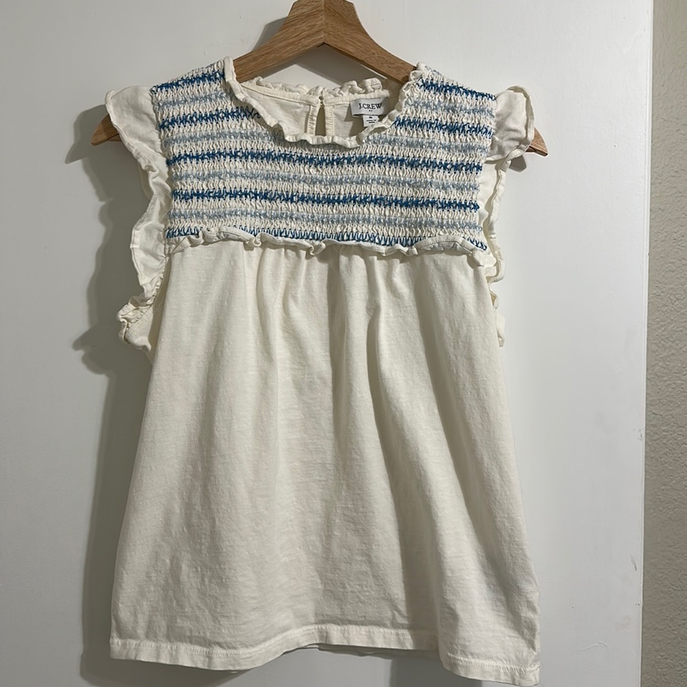 J. Crew Flutter Sleeve Top